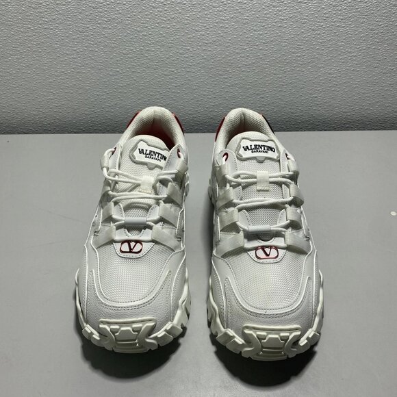 NEW VALANTINO GARAVANI Men’s Climbers VLogo Low-Top Sneakers – Red/White Size 8 - Picture 6 of 7